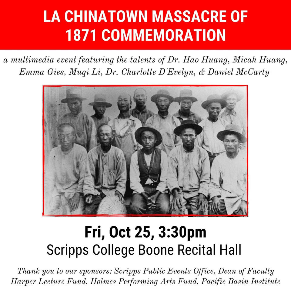 1871 LA Chinatown Massacre Commemoration Small Poster 1871 LA Chinatown Massacre Commemoration Small Poster