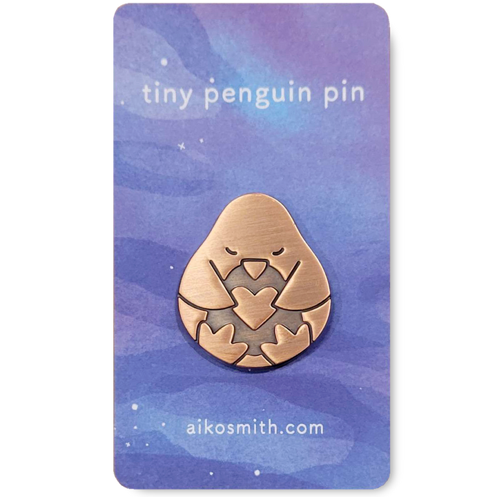 Copper Penguin Pin